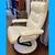 White faux, leather upholstered swivel chair recliner 3 thumbnail