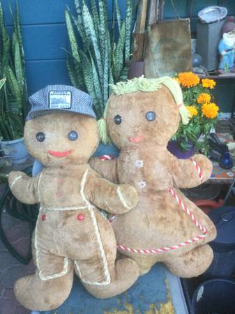 Ginger Bread DOLLs Nickerbocker 24” pair stuffed Crristmas 1