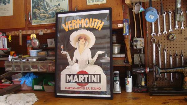 framed martini & rossi vermouth adv 21 by 31 inches 1