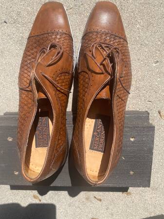Mercanti Fiorentini Men’s Italian Tan Dress Shoes - size 10 1