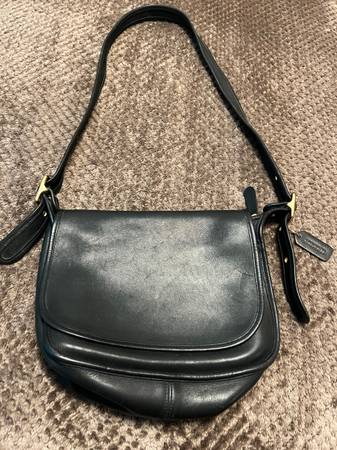 Rare Vintage Coach Black Patricia's Legacy Bag/Purse (Model #9951) 1