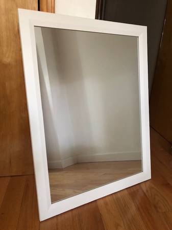 White framed mirror 1
