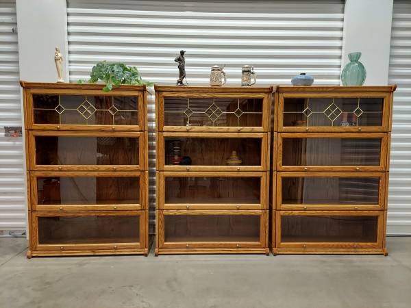 Beautiful Barrister Bookcase - Newly Refreshed Finish - $365 Each 1