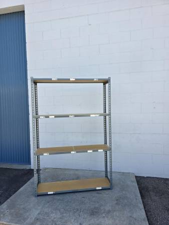 4 ft W x 1 ft D 4 Tier Steel Boltless Storage Rack Shelves 1