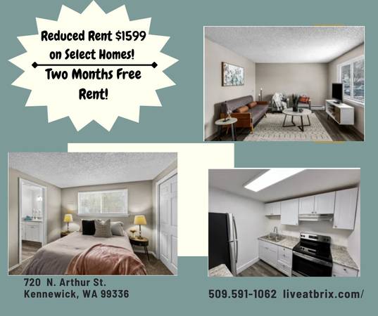$1,650 / 3br - 1200ft2 - 2 Months Free, Reduced Rent $1599 on Select Homes! Call us today!63673518023683120