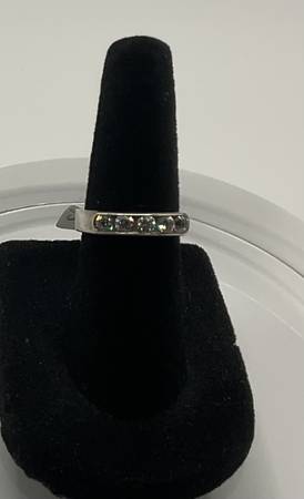 Sterling Silver & Cubic Zirconia 5 Stone Ring Size 5 1