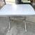 VNTG Retro silver + white 50s cracked ice pattern Formica + chrome table 1 thumbnail