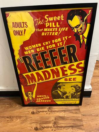 25”x37” retro REEFER MADNESS poster 1