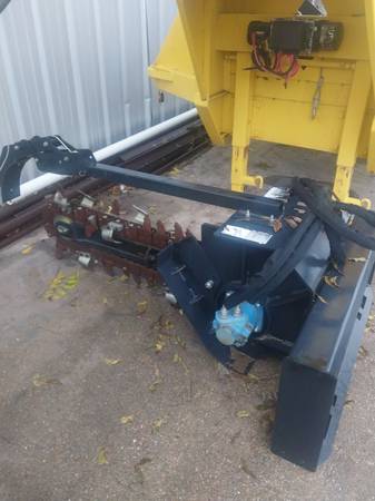 Trencher attachment for skid steer 1