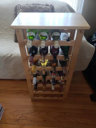 Wine bottle rack table 1