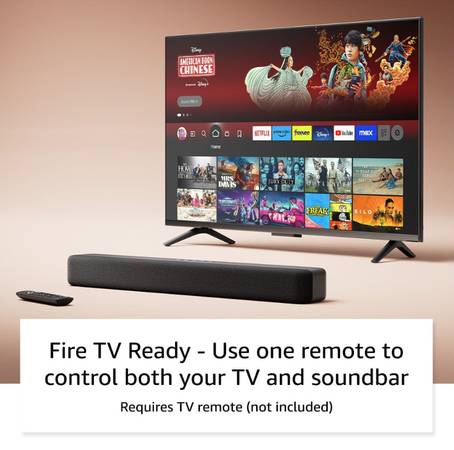 Amazon FIRE TV SOUNDBAR, 2.0 speaker with DTS Virtual:X and Dolby, BT 1