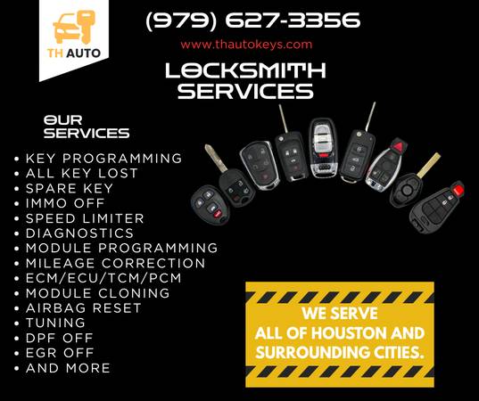 (979) 627-3356 TH AUTO KEYS Professional Locksmith Services in Houston 1