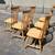 Vintage solid poplar wood  6 dinner chairs 10 thumbnail