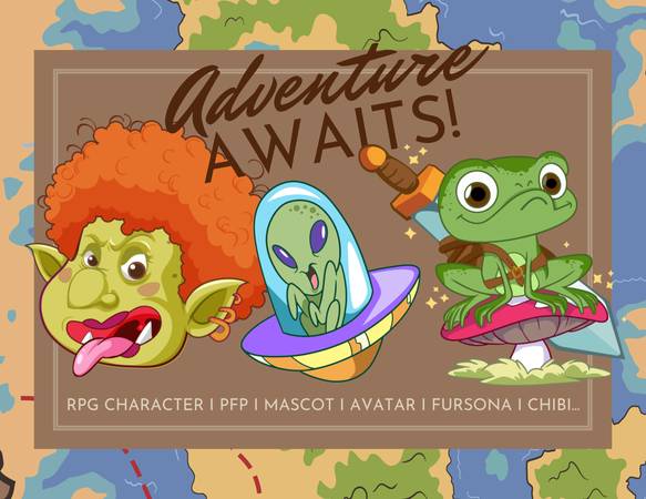 Your own PFP, RPG, MASCOT, AVATAR, FURSONA, CHIBI... 1