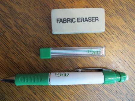Dritz Fons & Porter mechanical fabric pencil, leads, eraser. Like new 1