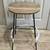 New One Rustic Wood Bar Stool Saddle Seat Black Metal Counter Height 1 thumbnail