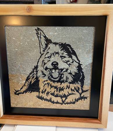 PET PORTRAITS IN SLATE STONE FROM A PHOTO! 1