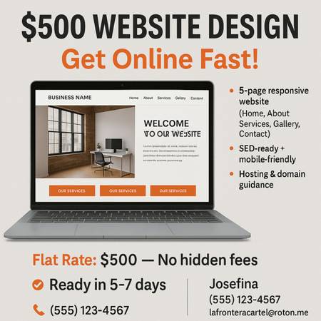 Get Your Business Website for $500 — Fast, Mobile, & Beautiful! 1