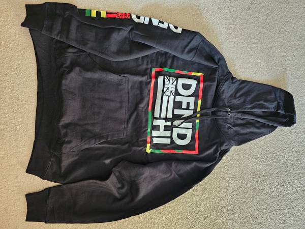 BRAND NEW DEFEND HAWAII BLACK PULLOVER HOODIE X LARGE DA HUI 1