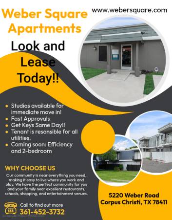 Make the move, elevate your lifestyle here at Weber Square Apartment 1