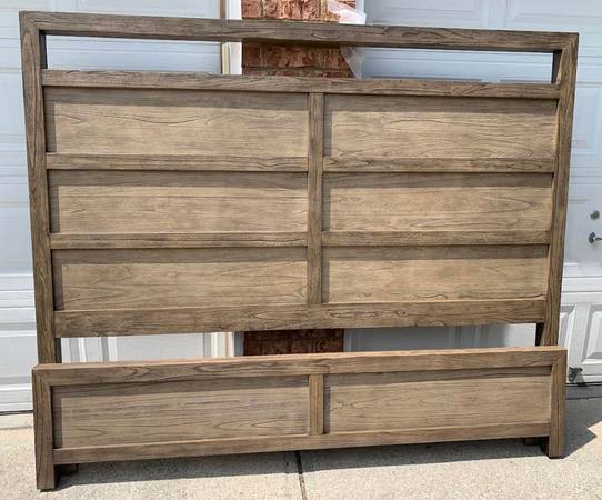 Solid Wood Camel Finish King Bed - $475 (Pendergrass)63469932474753120