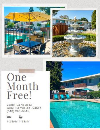 $2.095 / 1 dormitorio - 720 pies cuadrados - Above Beyond Living, 1 dormitorio con 1 mes gratis! (hayward / castro valley)63348625887105123