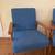 Pair of Blue/Wood Fabric Accent Chairs 2 thumbnail