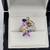 Genuine sapphire and diamond ring in 14K white gold 2 thumbnail