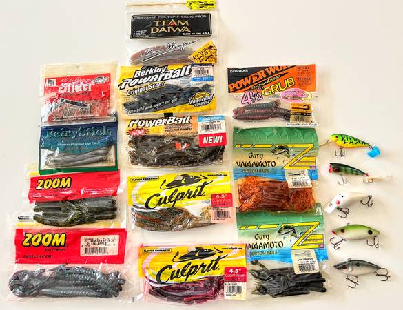 Over $100 value fishing lures and  Softbait Lures 1