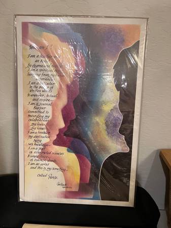 17”x11” Picture And Poem- Who Am I?”  By Pam Reiner - New 1