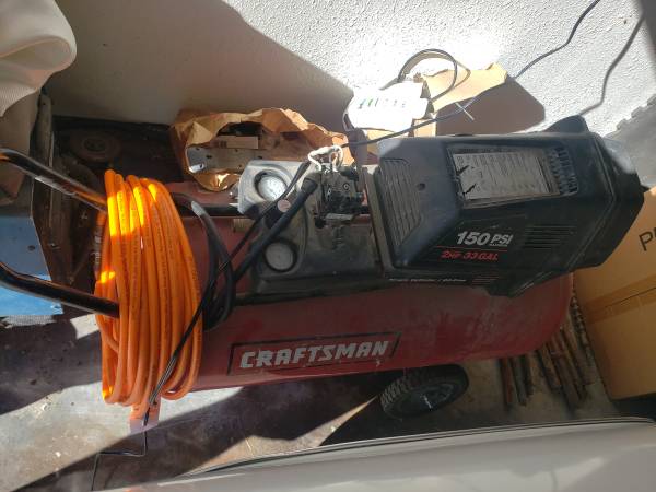 Craftsman air compressor 2HP  150PSI  33 gallon 1