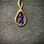 14k GOLD GENUINE AMETHYSTS PENDANT 1 thumbnail