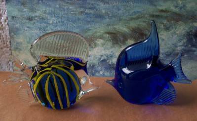 Two Art Glass Fish Paperweights 1