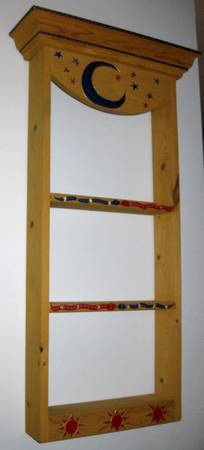 > DECORATIVE CURIO SHELVES : Handcrafted by Local Artist, Exc Cond < 1