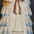 VTG COMPLETE half doll figurine, lady with Blue ruffled dress & Flower 8 thumbnail