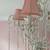 Pink Crystal Chandelier Shabby Chic  Large size 5 bulbs 10 thumbnail