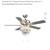 NEW in Box Ceiling Fan with Crystal light 1 thumbnail