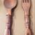 Hand Carved Salad Large Spoon And Fork - New 5 thumbnail