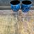 Blue swirl red glass wine glasses 2 thumbnail