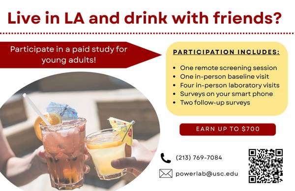 USC study seeking frequent drinkers ($700 compensation available) 1