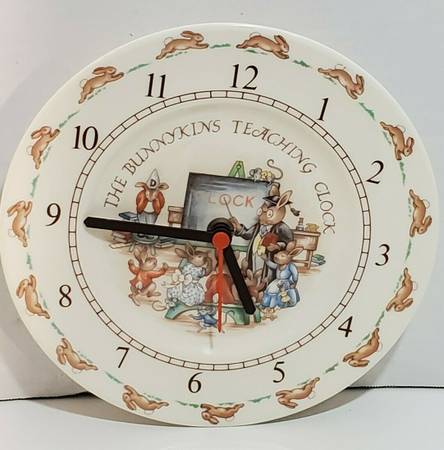 Royal Dalton Bunnkins Teaching Clock Working 1