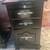 Glam style wooden nightstands colors black gloss and silver 4 thumbnail