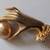 Vintage Hand Holding Faux Pearl Fur coat Pin Goldtone, Rhinestones. 1 thumbnail