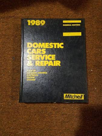 1989 MITCHELL GENERAL MOTORS CARS SERVICE MANUAL 1