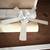 Used White ceiling fan with frosted glass lights 4 thumbnail