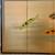 1960s Japanese Hand-Painted 3 Panel Folding Screen Koi Fish Landscape 3 thumbnail