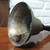 Antique heavy School Bell 10" Brass Wood Handle Unique Chip in Brass 5 thumbnail