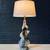 Mid-Century Brutalist Studio Ceramic Table Lamp w/ Sculptural Glazed F 1 thumbnail