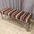 Upholstered Bench with Velvet Stripes Seat & Metal Base, 49" Long, NEW 1 thumbnail
