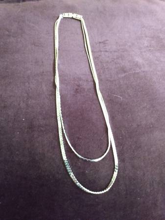 Two-Strand Silver Tone Necklace 1
